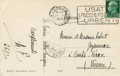 Veneza - Palazzo Ducale — editor 'Serenissima', n° 4:097 — Verso