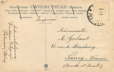 Gondeln in Venedig — Morgensicht — Postkarte n°19 — Rückseite