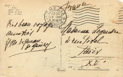 Venezia — Palazzo Ducale — gondola — editore Cecami — Verso