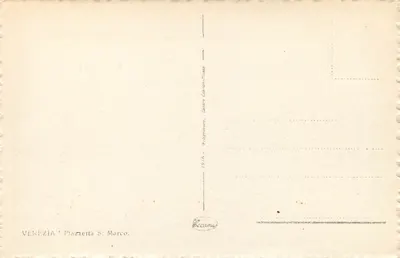Piazza San Marco — Wenecja — wydawca Escanu, n° 19.16 — Rewers