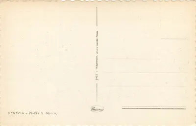 Piazza San Marco — Wenecja — wydawca Cacanis, nr serii 1936 — Rewers