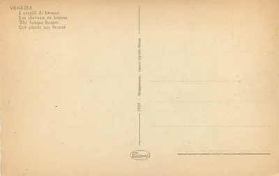 Wenecja — Bronzowe konie — Cecamì, nr 1935 — Rewers