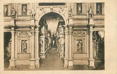 Vicenza - Interior do Teatro Olimpico — Editor Piccioli Mario, n° 99381