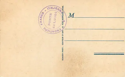 Grimaldi-Ventimiglia — Granica włoska — Munier Fot. Munier, Nice — Rewers