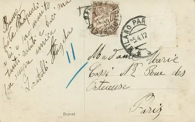 Kwiaty w bukietach — 'Buona Pasqua' — wydawca nieznany, nr 3662 — Rewers