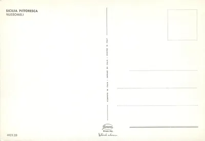 Castelo de Mussomeli — Sicília — editor Garami, n° 4023/23 — Verso
