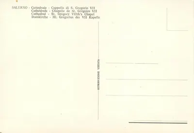 Cappella di S. Gregorio VII — Salerno — Cattedrale — Verso