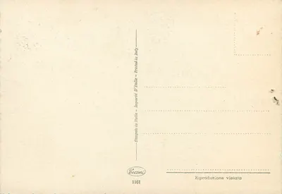 Uitzicht op een huis met houten balkon — uitgever Cecamì, nr. 1161 — Achterkant