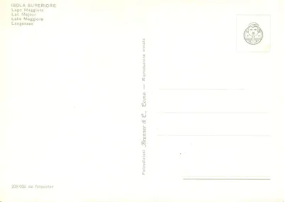 Isola Superiore — Lago Maggiore — Brunner & C., Como n° 208-020 — Rewers