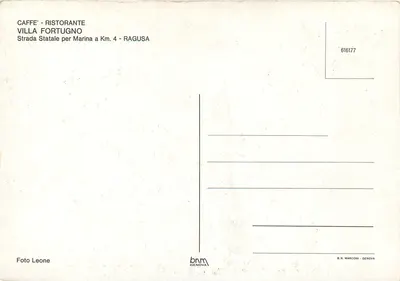 Willa Fortugno — Kawiarnia-restauracja — B.N. Marconi, Genua — Rewers