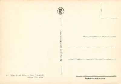 Massa Lubrense — vista panorâmica — Edizioni Orsi Vito, n°82 — Verso
