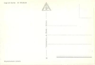 Gardameer - S. Vigilio — uitgever A. Preda, Milaan, n° 32 — Achterkant
