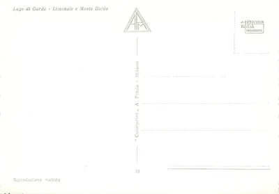 Lago di Garda - Limonaia e Monte Baldo — A. Preda, Milano, n°77 — Rewers