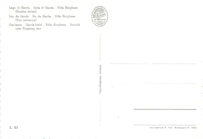 Willa Borghese — Isola di Garda — widok z powietrza — M. Rossa, Brescia — Rewers