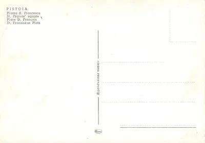 Pistoia — Piazza S. Francesco — wydawca Riccomi — Rewers