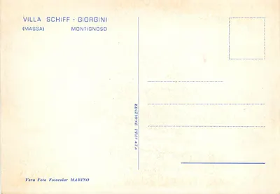 Willa Schiff-Giorgini — Massa — wydanie prywatne 47a — Rewers