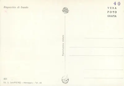 Rispecchio di fronde — Wyd. S. Sampietro - Menaggio — Rewers
