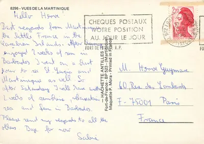 Martinique — Telegram — Hachette — Rewers