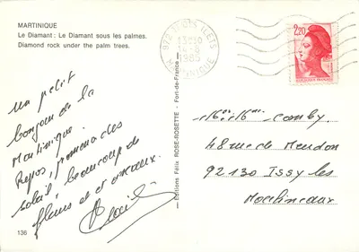 Diament pod palmami — Martinique — Éditions Fort-de-France, n°136 — Rewers