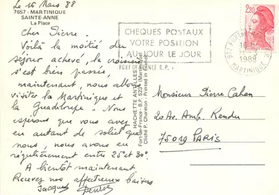 Sainte-Anne — Plac — Hachette France, n° 523 — Rewers