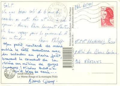 Morne-Rouge, Mont Pelée, wysokość 1397 m — Martinique — Rewers