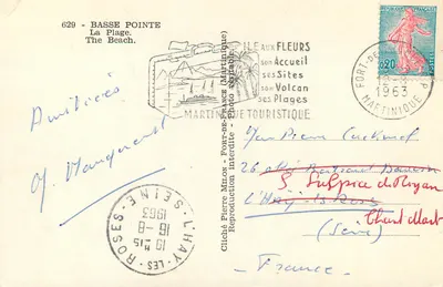 バッセ・ポイント — プラージュ — フォート＝ド＝フランス（マルティニーク）撮影 n°629 — 裏面