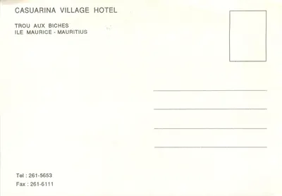 Casuarina Village Hotel — Trou aux Biches — Ile Maurice — Rewers