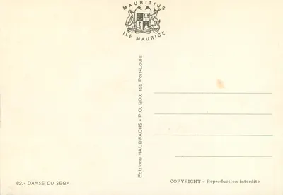 Dança do Sega — Port-Louis — Edições HALBWACHS — Verso