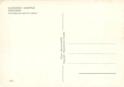 Péreybère — plaża z białym piaskiem — Maxime Koon - 010 — Rewers