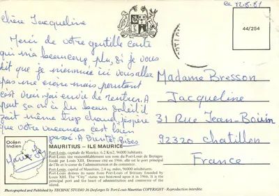Port-Louis — capital of Mauritius — TECHNIC STUDIO — Back