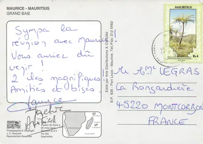 Plaża Grand Baie — Mauricie — wydane przez Arts Distributions & Cie — Rewers