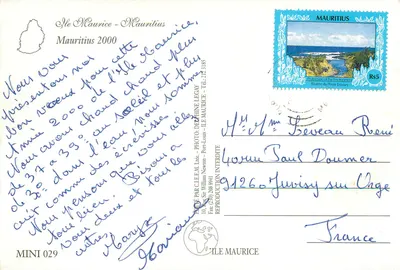 Mauritius 2000 — collage krajobrazów — CLEEM, MINI 029 — Rewers