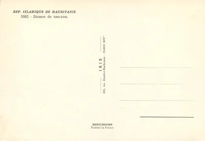 Sessão de tam-tam — Mauritânia — IRIS — Verso