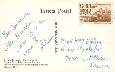 Figura de Jaina — Cultura Maya — Éditions Lara, S.A. — Verso