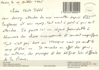 Tula — archäologischer aztekischer Ort — VISTACOLOR I-1121 — Rückseite