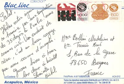 Acapulco — widok z lotu nad wybrzeże — kolekcja Blue line — Rewers