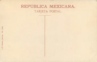 Ogród Borda — Cuernavaca, Mor. — I. G. Hatton, Mexico, Nr 3352 — Rewers
