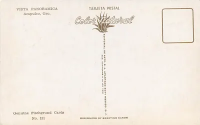 Acapulco, Gro. — Widok panoramiczny — Editorial de Arte, S.A. — Rewers