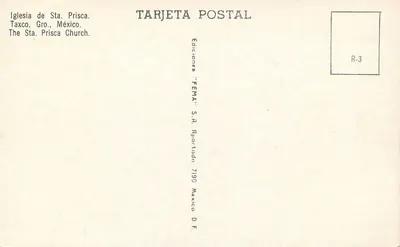 Taxco — Katedra Santa Prisca — Wydawnictwo 'FEMA' S.A.R. n° R-3 — Rewers