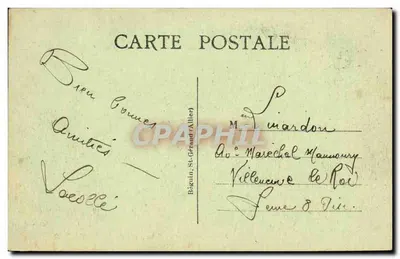 Vale da Sioule e Castelo-Rocher — Lauvergne pitoresca — editor Idéal, n° 2813 — Verso