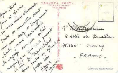 Taxco — Pitoresco e Pintoresco — Carta Postal 'Vistacolor' — Verso