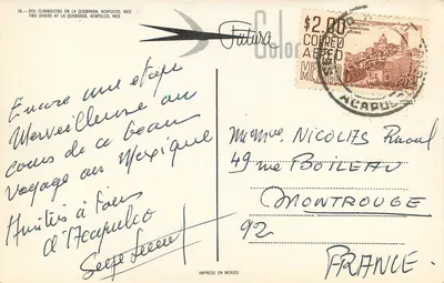 Dwa nurkowani w La Quebrada, Acapulco — Meksyk — wydawca Futura, n°34 — Rewers