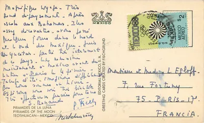 Pyramiden der Mond — Teotihuacan-Mexiko — Verlag: Editorial Mexico, S.A. — Rückseite
