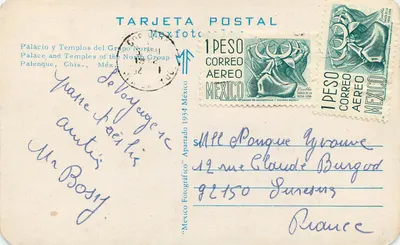 Palacio y Templos del Grupo Norte — Palenque, Chiapas — TARJETA POSTAL Mexfoto — Rewers