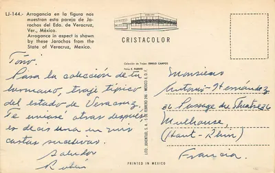 Jarocho — Veracruz, México — Cristacolor — Verso