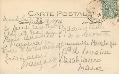 Monte-Carlo - O Casino — Selecta, n° 180 — Verso