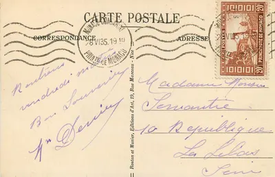Monako — Przepaść i Katedra św. Dévote — R. M. n°1221 — Rewers
