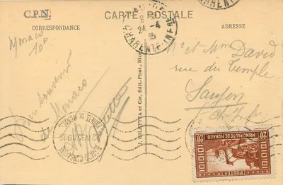 Monte-Carlo — Sala Gier "La Roulette" — J. Giletta et Cie, n°716 — Rewers