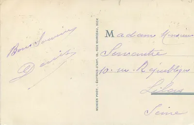 Monte-Carlo — Het Casino. RM — Munier Fot. Nice, n°329 — Achterkant