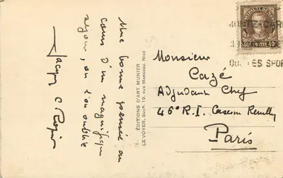 Príncipe de Mônaco — Vista Geral — Edições d'Art Munier, n° 261 — Verso